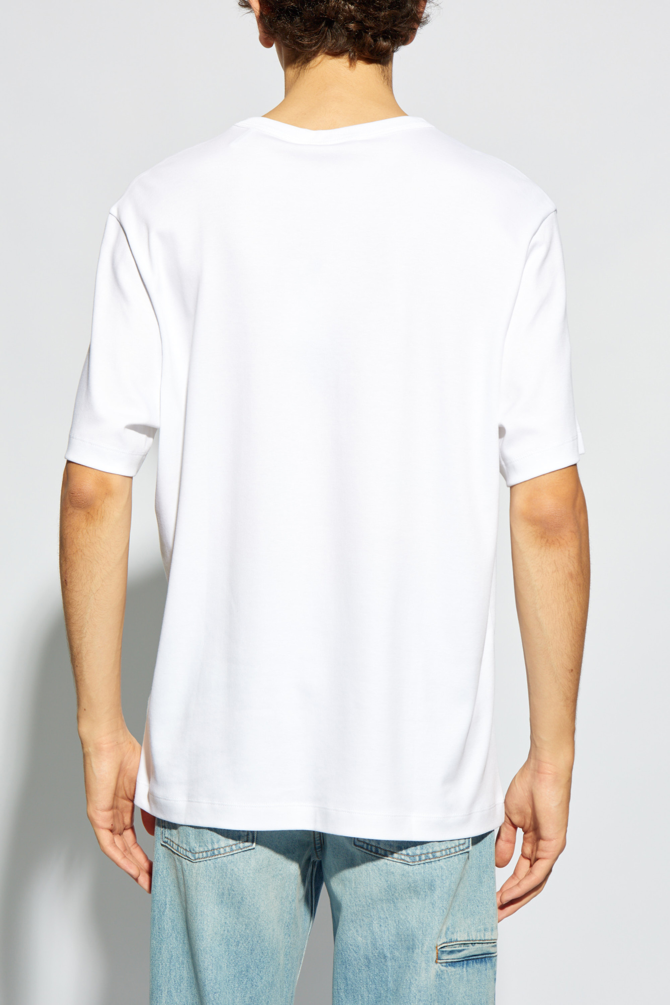 【関税込み】Helmut Lang ネイビー Stamped Logo Tシャツ Navy Stamped Logo T-shirt by Helmut Lang on Sale